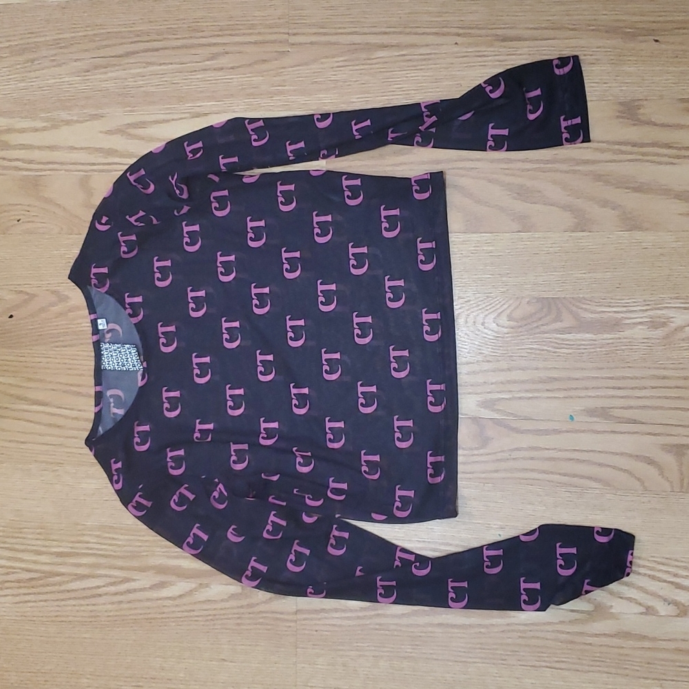 ASOS Crooked Tongues Mesh Long Sleeve  Shirt